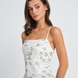 White Floral Slip Maxi Dress