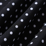 Black Halter Tie Polka Dot Maxi Dress