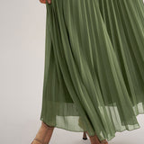 Green Sweetheart Neck Flowy Slip Maxi Dress