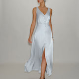 Grey A-Line Sleeveless Maxi Dress