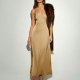 Yellow Sleeveless Slip Maxi Dress