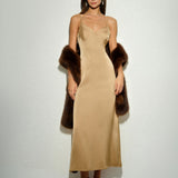 Yellow Sleeveless Slip Maxi Dress