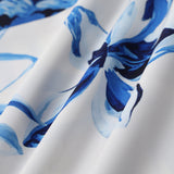Blue Floral Bohemian Slip Maxi Dress