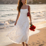 White X Cross Jacquard Slip Maxi Dress