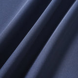 Navy V Neck Satin Midi Dress