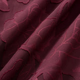Wine Red Jacquard Slit Midi Dress
