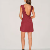 Red Polka Dot Satin Mini Dress