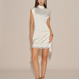 Apricot Turtle Lace Bodycon Mini Dress
