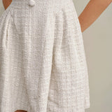 Apricot Textured Sleeveless Mini Dress