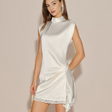 Apricot Turtle Lace Bodycon Mini Dress