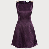 Purple Sleeveless Floral Mini Dress