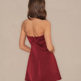 Red Strapless A-Line Mini Dress