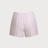 Pink Striped Pocket Shorts