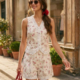 Floral Embroidery Lace Shorts