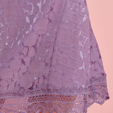 Purple Jacquard Lace Mini Skirt