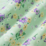 Green Floral Tie Straight Skirt