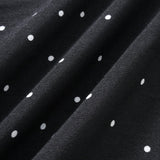 Black Polka Dot Midi Skirt