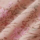 Pink Elastic Waist Floral Skirt