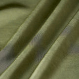 Green Satin Elastic Waist A-Line Mini Skirt